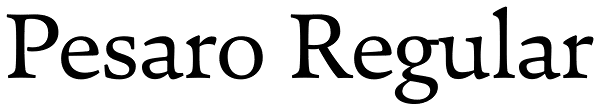 Pesaro Regular Font