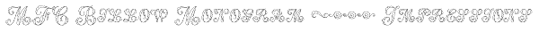 MFC Billow Monogram 1000 Impressions Font
