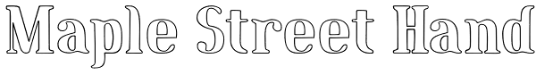 Maple Street Hand Font