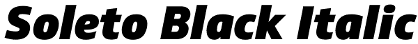 Soleto Black Italic Font