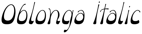 Oblonga Italic Font