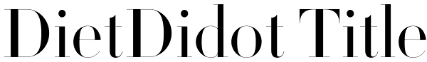 DietDidot Title Font