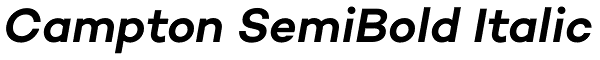 Campton SemiBold Italic Font