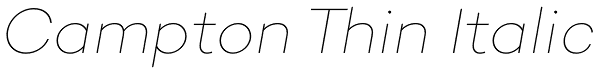 Campton Thin Italic Font