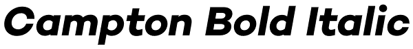 Campton Bold Italic Font