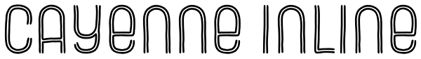 Cayenne Inline Font