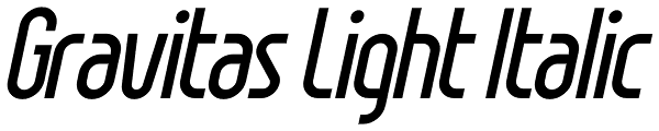 Gravitas Light Italic Font