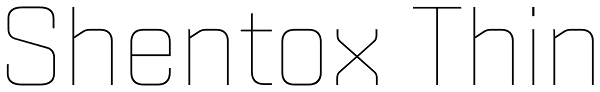 Shentox Thin Font