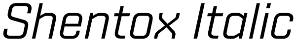 Shentox Italic Font