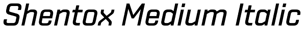 Shentox Medium Italic Font