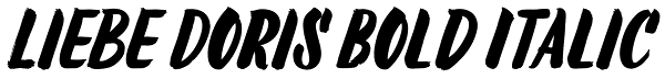 Liebe Doris Bold Italic Font