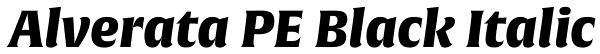 Alverata PE Black Italic Font
