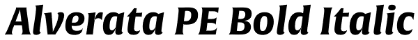 Alverata PE Bold Italic Font