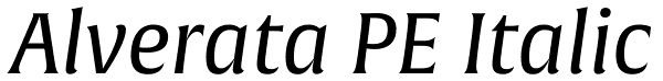 Alverata PE Italic Font