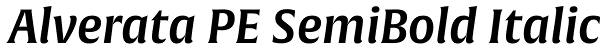 Alverata PE SemiBold Italic Font