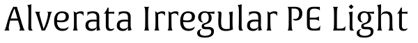 Alverata Irregular PE Light Font