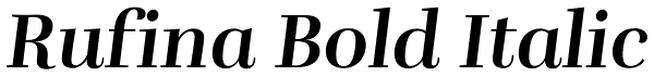 Rufina Bold Italic Font