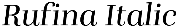 Rufina Italic Font