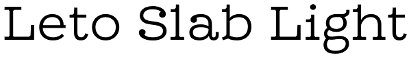 Leto Slab Light Font