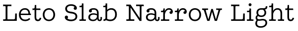 Leto Slab Narrow Light Font