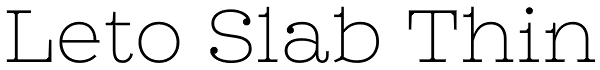 Leto Slab Thin Font