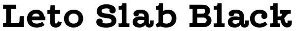 Leto Slab Black Font