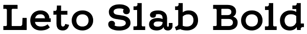 Leto Slab Bold Font