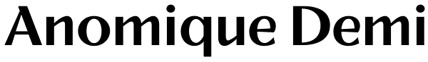 Anomique Demi Font