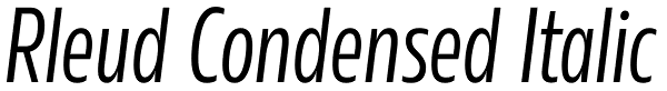 Rleud Condensed Italic Font