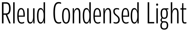 Rleud Condensed Light Font