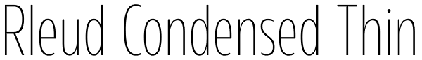 Rleud Condensed Thin Font