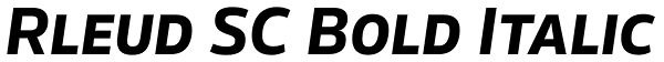 Rleud SC Bold Italic Font