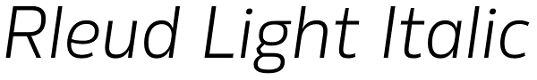 Rleud Light Italic Font