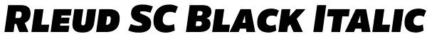 Rleud SC Black Italic Font