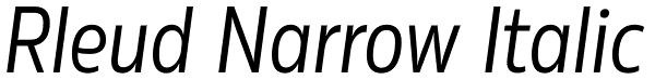 Rleud Narrow Italic Font