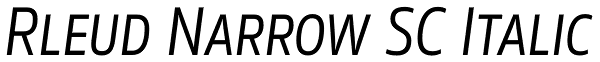 Rleud Narrow SC Italic Font