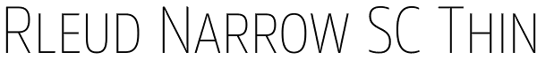 Rleud Narrow SC Thin Font