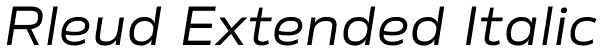 Rleud Extended Italic Font