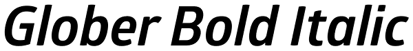 Glober Bold Italic Font