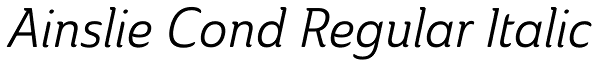 Ainslie Cond Regular Italic Font