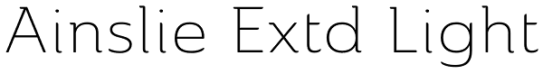 Ainslie Extd Light Font