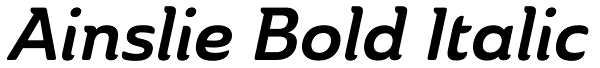 Ainslie Bold Italic Font