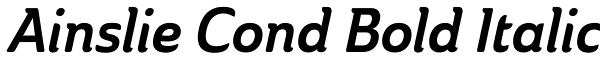 Ainslie Cond Bold Italic Font