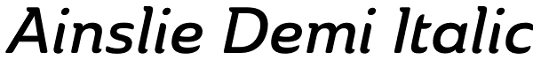 Ainslie Demi Italic Font