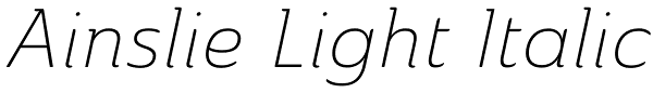 Ainslie Light Italic Font