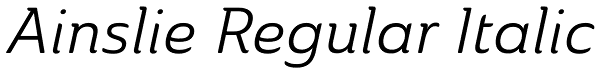 Ainslie Regular Italic Font