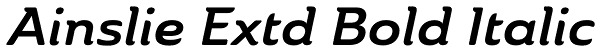 Ainslie Extd Bold Italic Font