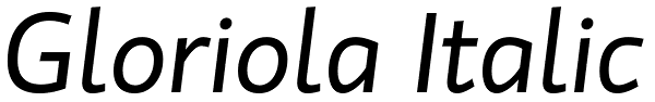 Gloriola Italic Font