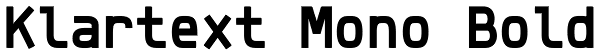 Klartext Mono Bold Font