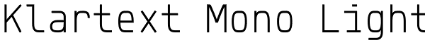 Klartext Mono Light Font